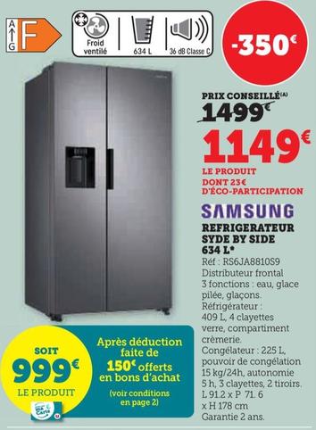 Refrigerateur Syde By Side 634 L