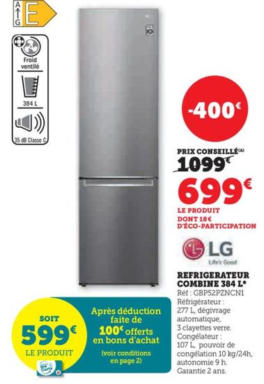 Refrigerateur Combine 384l