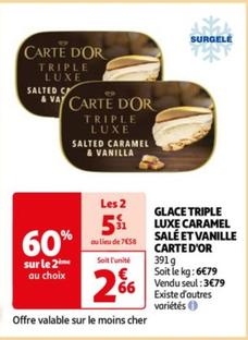 Glace Triple Luxe Caramel Salé Et Vanille