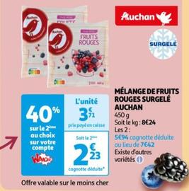 Mélange De Fruits Rouges Surgelé Auchan