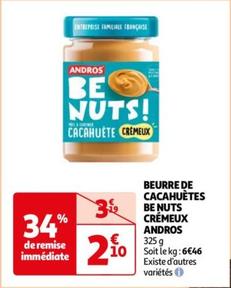 Beurre De Cacahuètes Be Nuts Crémeux