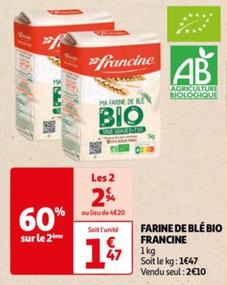 Farine De Blé Bio Francine