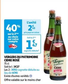 Vergers Du Patrimoine Cidre Rosé