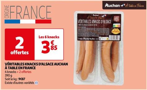 Découvrez les délicieuses Véritables Knacks D'alsace Auchan en promo pour ravir vos papilles en France !