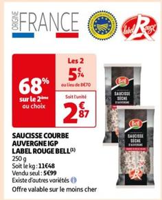 Saucisse Courbe Auvergne Igp