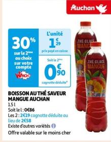 Auchan - Boisson Au Thé Saveur Mangue