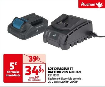 Auchan - Lot Chargeur Et Batterie 20 V