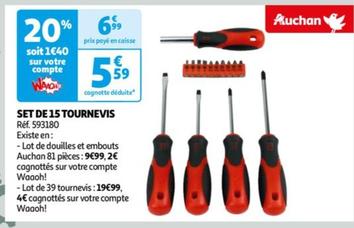 Auchan - Set De 15 Tournevis