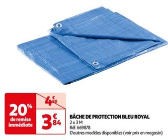 bache de protection bleu royal