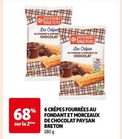 Paysan Breton - Crêpes Fourrées Fondant Chocolat - Promo 6 pièces