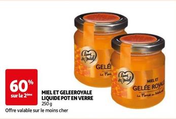 Miel Et Geleeroyale Liquide Pot En Verre