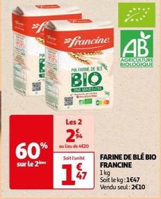 Farine De Blé Bio Francine