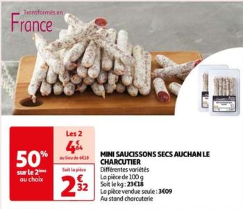 Mini Saucissons Secs Auchan Le Charcutier