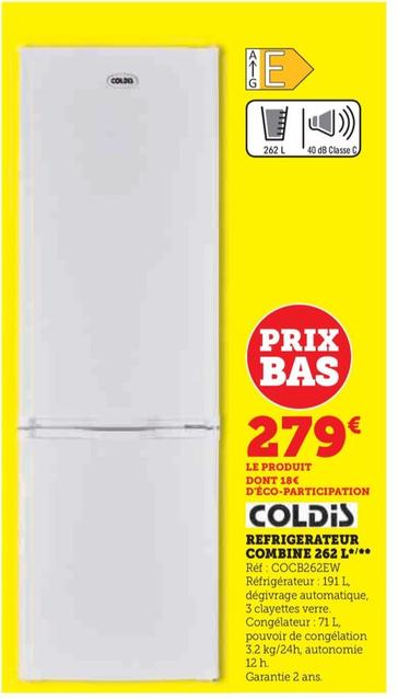 Coldis - Refrigerateur Combine