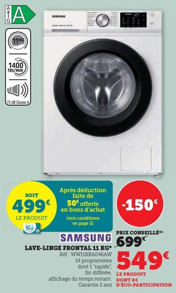 Lave-linge Frontal 11 Kg