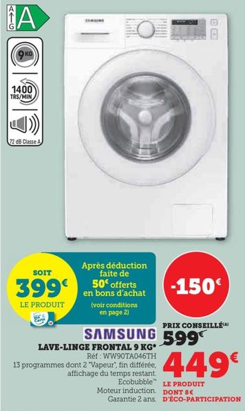 Lave-linge Frontal 9 Kg