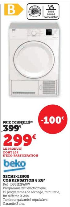 Promo Seche-Linge Condensation 10 KG chez Hyper U