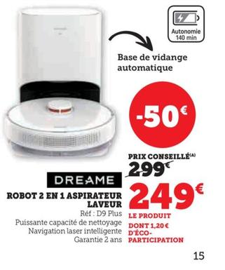 Dreame - Robot 2 En 1 Aspirateur Laveur