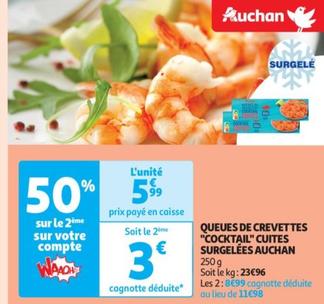 Auchan - Crevettes Cocktail Surgelées : Promo et Caractéristiques