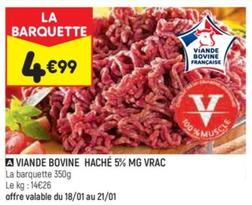 Viande Bovine Hache 5% Mg Vrac