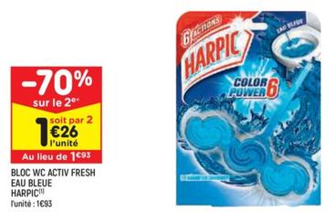 harpic - bloc wc active fresh eau bleue