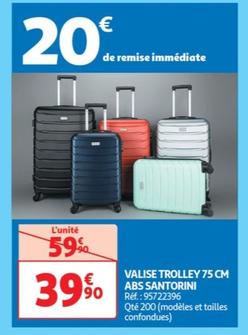 Valise Trolley 75 Cm Abs Santorini