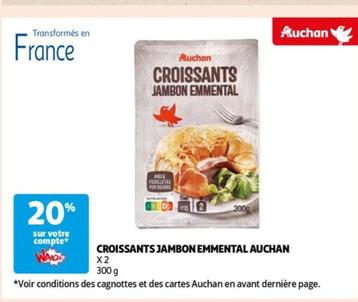 Auchan - Croissants Jambon Emmental