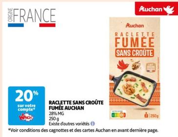 auchan - raclette sans croûte fumée
