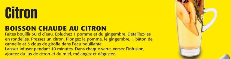 Boisson Chaude Au Citron