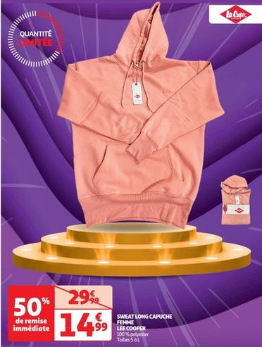 Lee Cooper - Sweat Long Capuche Femme