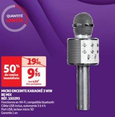 Micro Enceinte Karaoke 3 Ww Be Mix