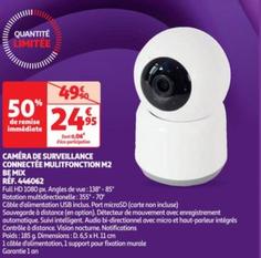 be mix - caméra de surveillance connectée multi-fonction m2 : tout-en-un pour votre sécurité à prix promo !