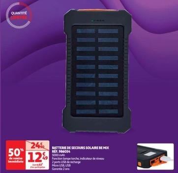 Batterie De Secours Solaire Be Mix Réf.986054