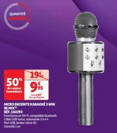 be mix - micro enceinte karaoke 3 ww réf. 150293