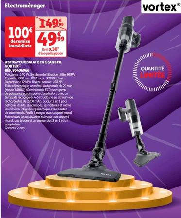 Vortex - Aspirateur Balai 2 En 1 Sans Fil