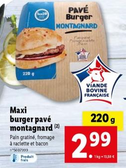maxi burger pavé montagnard