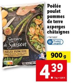 Poêlée Poulet Pommes De Terre Asperges Châtaignes - Un mélange délicieux pour une promo exceptionnelle !