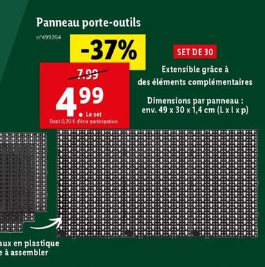 Panneau Porte-outils