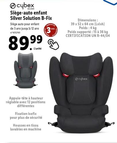 cybex - siège-auto enfant silver solution b-fix