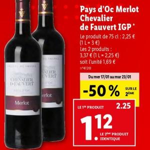 Pays D'oc Merlot Chevalier De Fauvert Igp