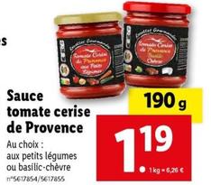 Sauce Tomate Cerise De Provence