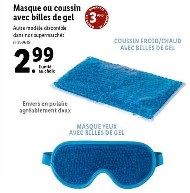 Masque Ou Coussin Avec Billes De Gel