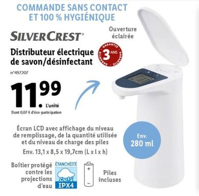 silvercrest - distributeur électrique de savon/désinfectant