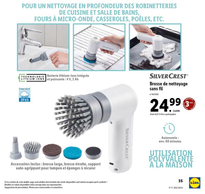 Severcrest - Brosse De Nettoyage Sans Fil