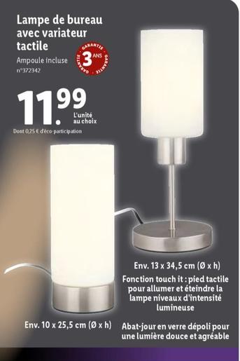 Lampe De Bureau Avec Variateur Tactile