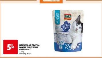 riga - litière silice crystal longue durée pour chat - promo et caractéristiques
