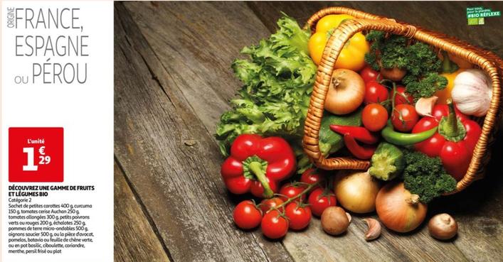 découvrez une gamme de fruits et légumes bio