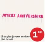 Bougies Joyeux Annivers