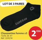 Lotto - Chaussettes Femme X3