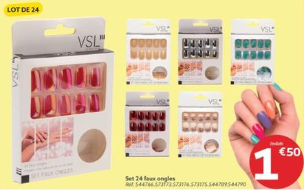 vsl - set 24 faux ongles